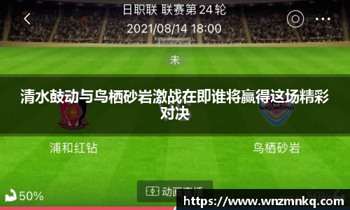 清水鼓动与鸟栖砂岩激战在即谁将赢得这场精彩对决