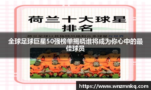 全球足球巨星50强榜单揭晓谁将成为你心中的最佳球员